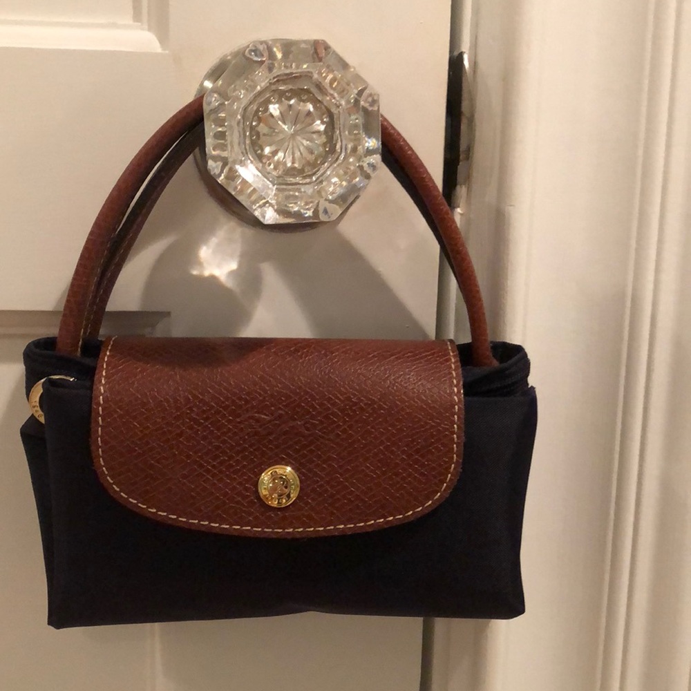 Longchamp grapefruit purple small tote bag